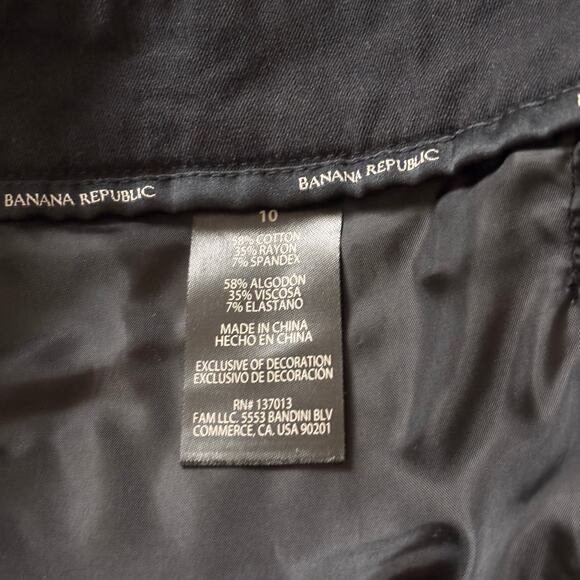 Banana Republic Black Casual Pants - size 10 - Picture 2 of 8